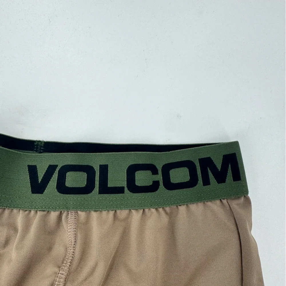 Volcom Tan‎ Boxer Briefs with Green Waistband